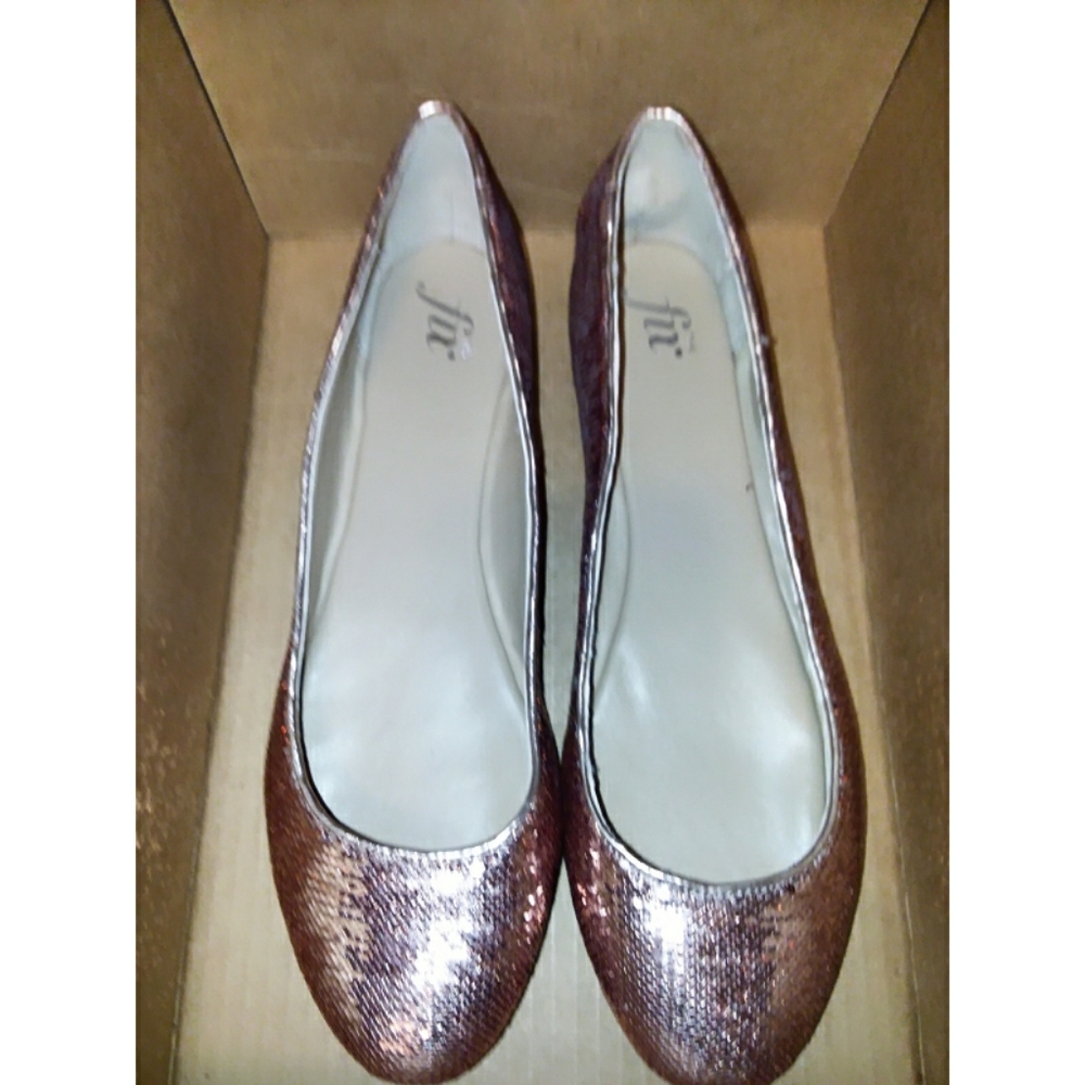 NWOT Womens Sz.9.5B The Fix Erica Sequin Ballet Fl